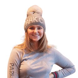 Alashan Merino Park City Pom Pom Hat Women's in Grey Combo